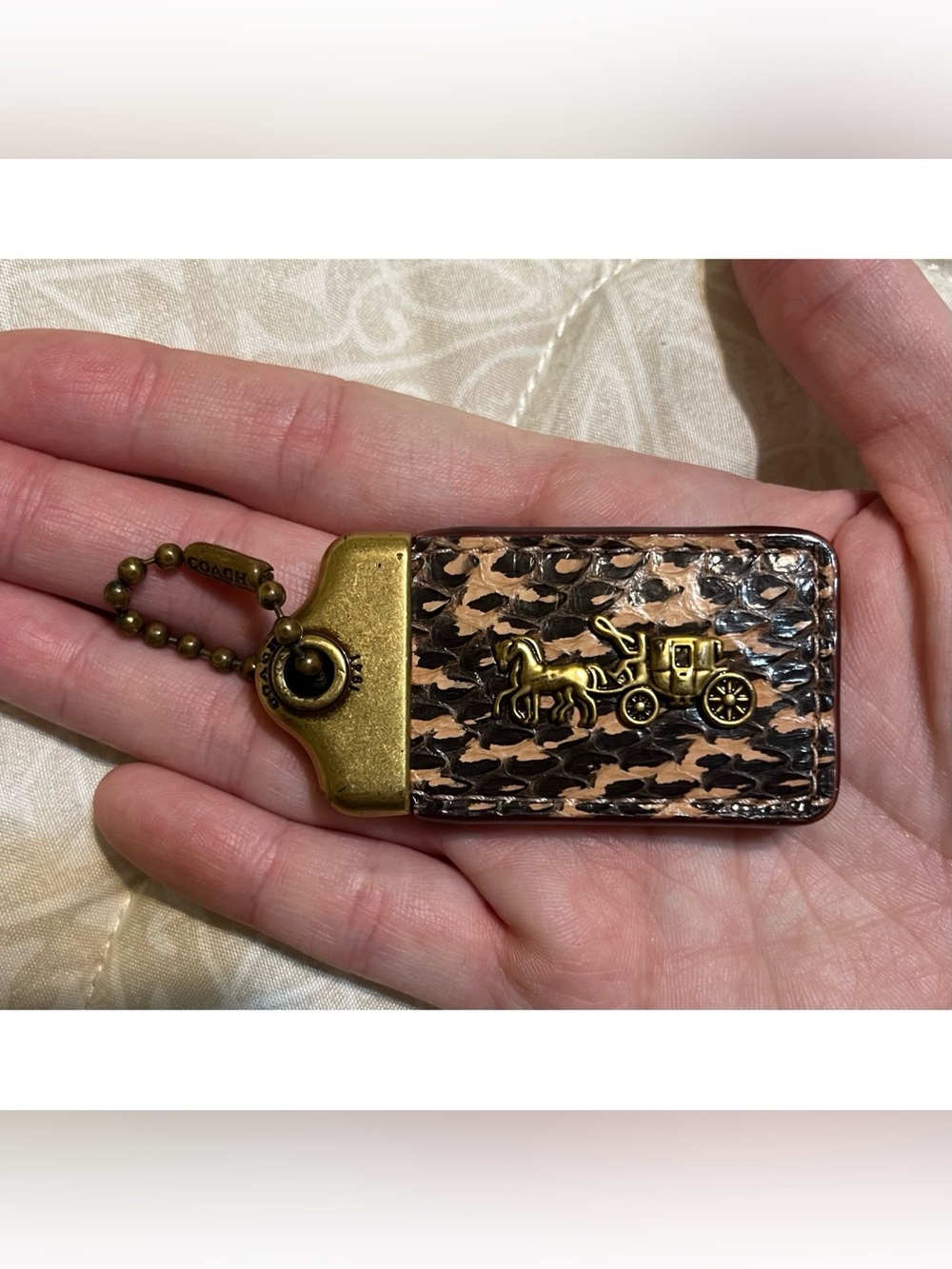 Coach 1941 Heritage Hangtag in Snakeskin!